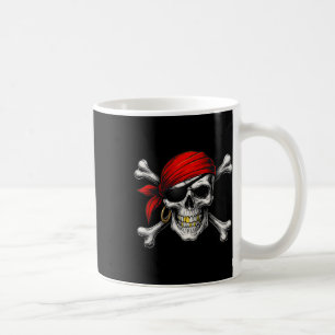 Pirate Jolly Roger Vlag en Skull Crossbones Hallo Koffiemok