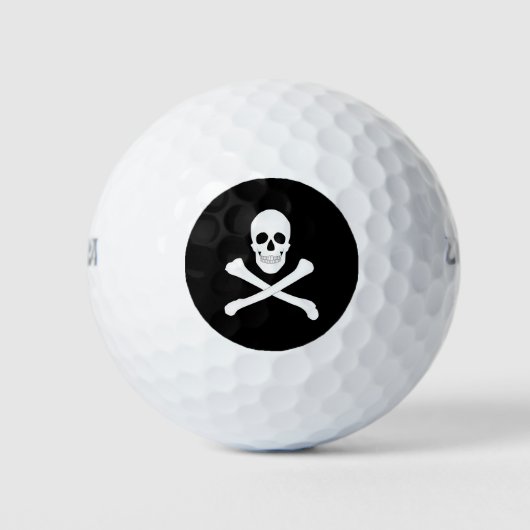Pirate (Jolly Roger) vlag Golfballen (Voorkant)