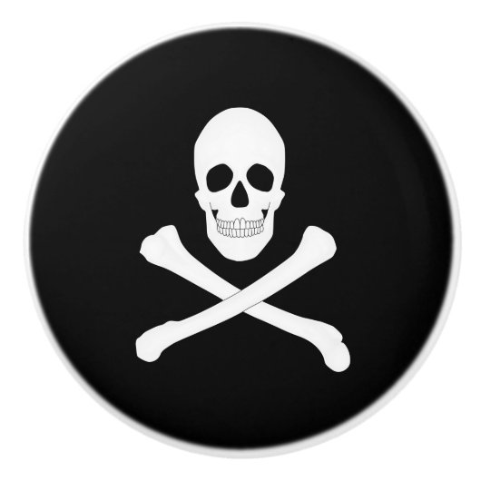 Pirate (Jolly Roger) vlag Keramische Knop (Voorkant)