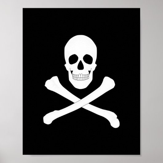 Pirate (Jolly Roger) vlag Poster (Voorkant)