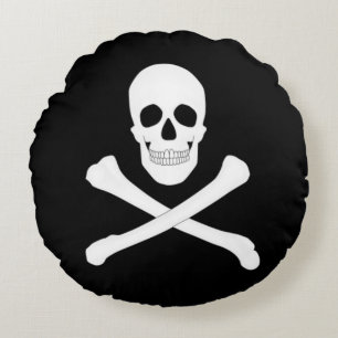 Pirate (Jolly Roger) vlag Rond Kussen