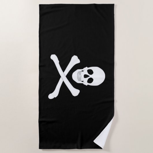 Pirate (Jolly Roger) vlag Strandlaken (Voorkant)