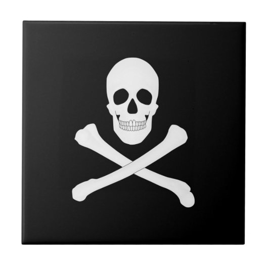 Pirate (Jolly Roger) vlag Tegeltje (Voorkant)