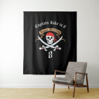 Pirate Jolly Roger Zwart Verjaardagsfeestje Achter