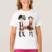 Pirate jongen en meisje meisjes T-shirt (Voorkant)