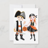 Pirate jongen en meisje uitnodigingen (Voorkant)
