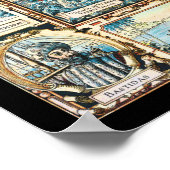 "Pirate" kaart van Panama Poster (Hoek)