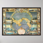 "Pirate" kaart van Panama Poster (Voorkant)