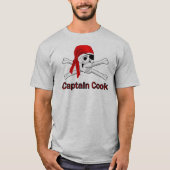 Pirate Kapitein Cook Gray T-shirt (Voorkant)