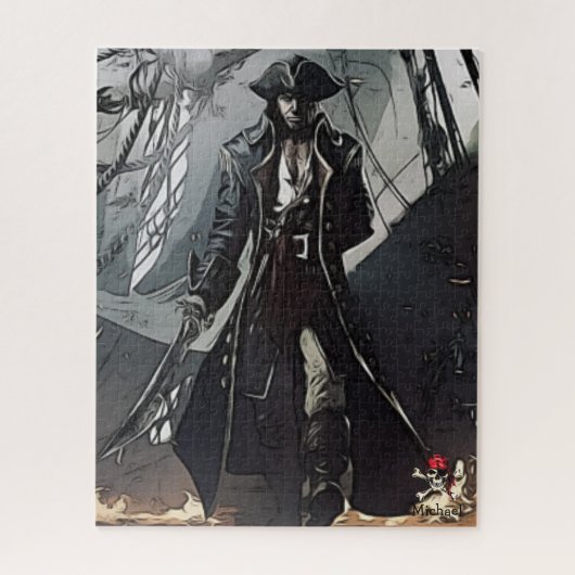 Pirate Kapitein Jigzaag Puzzle Legpuzzel (Verticaal)