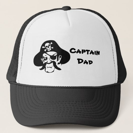 Pirate Kapitein Pap Trucker Pet (Voorkant)