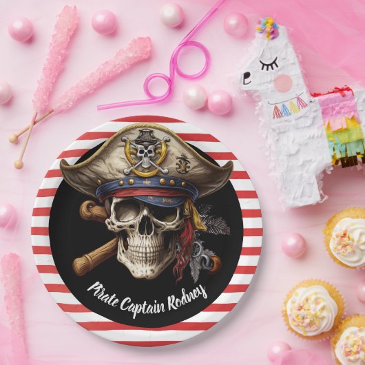 Pirate Kapitein Papieren Bordje (Feest)