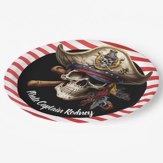 Pirate Kapitein Papieren Bordje (Gekanteld)