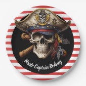 Pirate Kapitein Papieren Bordje (Voorkant)