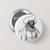 Pirate Kapitein Ronde Button 5,7 Cm (Voorkant /achterkant)