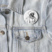 Pirate Kapitein Ronde Button 5,7 Cm (In situ)