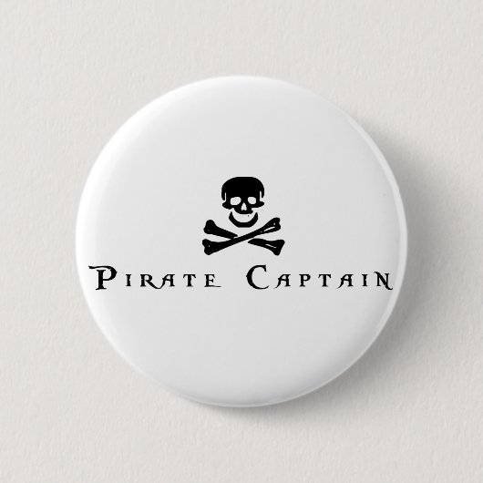 Pirate Kapitein Ronde Button 5,7 Cm (Voorkant)