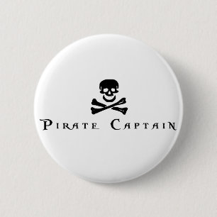 Pirate Kapitein Ronde Button 5,7 Cm