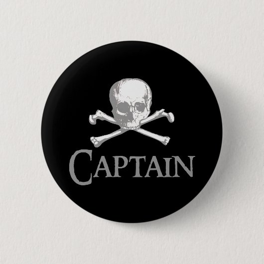 Pirate Kapitein Ronde Button 5,7 Cm (Voorkant)