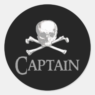 Pirate Kapitein Ronde Sticker