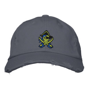 Pirate Kapitein Skull, geborduurd Pet