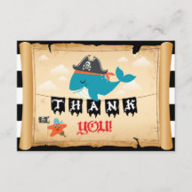 Pirate Kapitein Whale Starfish Matey Dank u