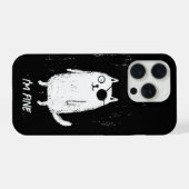 Pirate Kat – Minimale Grappige Katten Kunst iPhone Hoesje (Achterkant horizontaal)