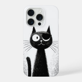 Pirate Kat – Mooie Minimalistische Katten Kunst iPhone 15 Pro Case