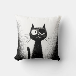 Pirate Kat – Schattige Minimalistische Kattenkunst Kussen