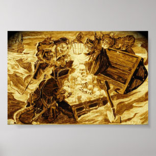 Pirate Katten vinden de Loot Poster