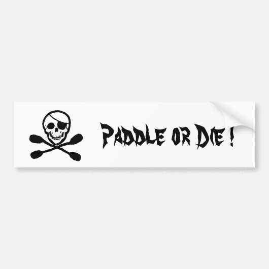 Pirate Kayak Flag Bumpersticker (Voorkant)