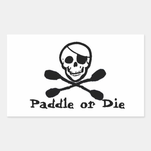 Pirate Kayak Flag Sticker (Voorkant)