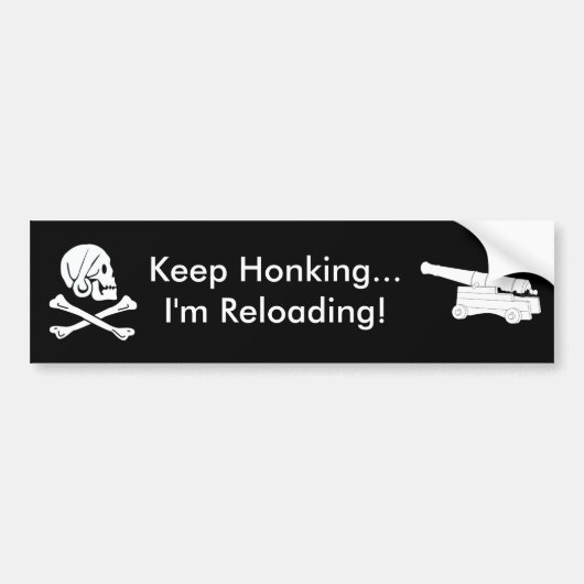 Pirate Keep Honking Bumpersticker (Voorkant)