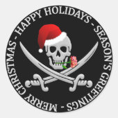 Pirate Kerst stickers (Voorkant)