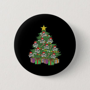 Pirate Kerstboom schedel Crossbones Ronde Button 5,7 Cm