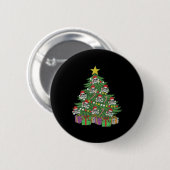 Pirate Kerstboom schedel Crossbones Ronde Button 5,7 Cm (Voorkant /achterkant)