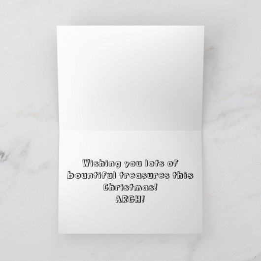 Pirate Kerstmis Feestdagen Kaart (Binnen)