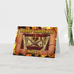 Pirate Kerstmis Feestdagen Kaart