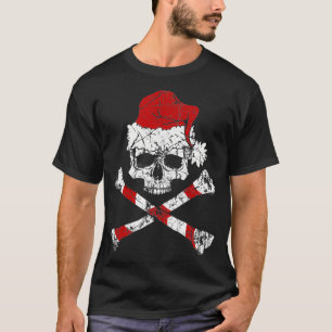 Pirate Kerstmis Jolly Roger Santa Hat T-shirt