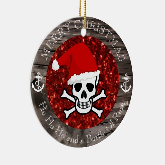 Pirate Kerstmis Keramisch Ornament (Rechts)