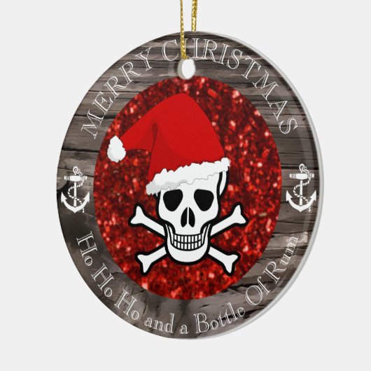 Pirate Kerstmis Keramisch Ornament (Links)