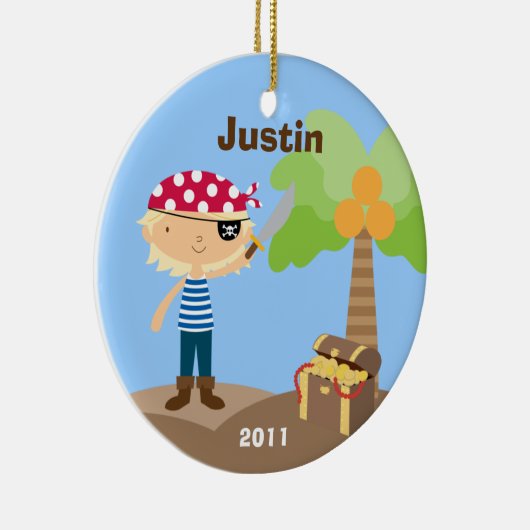 Pirate kerstversiering keramisch ornament (Rechts)