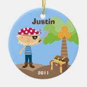 Pirate kerstversiering keramisch ornament (Voorkant)