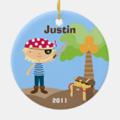 Pirate kerstversiering keramisch ornament (Achterkant)