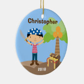 Pirate kerstversiering keramisch ornament (Rechts)