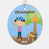 Pirate kerstversiering keramisch ornament (Links)