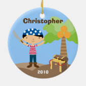 Pirate kerstversiering keramisch ornament (Achterkant)