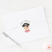 Pirate Kids Birthday Party Favor | Boy Adventure Ronde Sticker (Envelop)