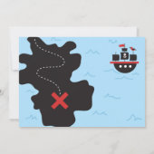 Pirate Kids Birthday Party Invitation Kaart (Achterkant)