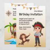 Pirate Kids Verjaardag Kaart (Voorkant / Achterkant)